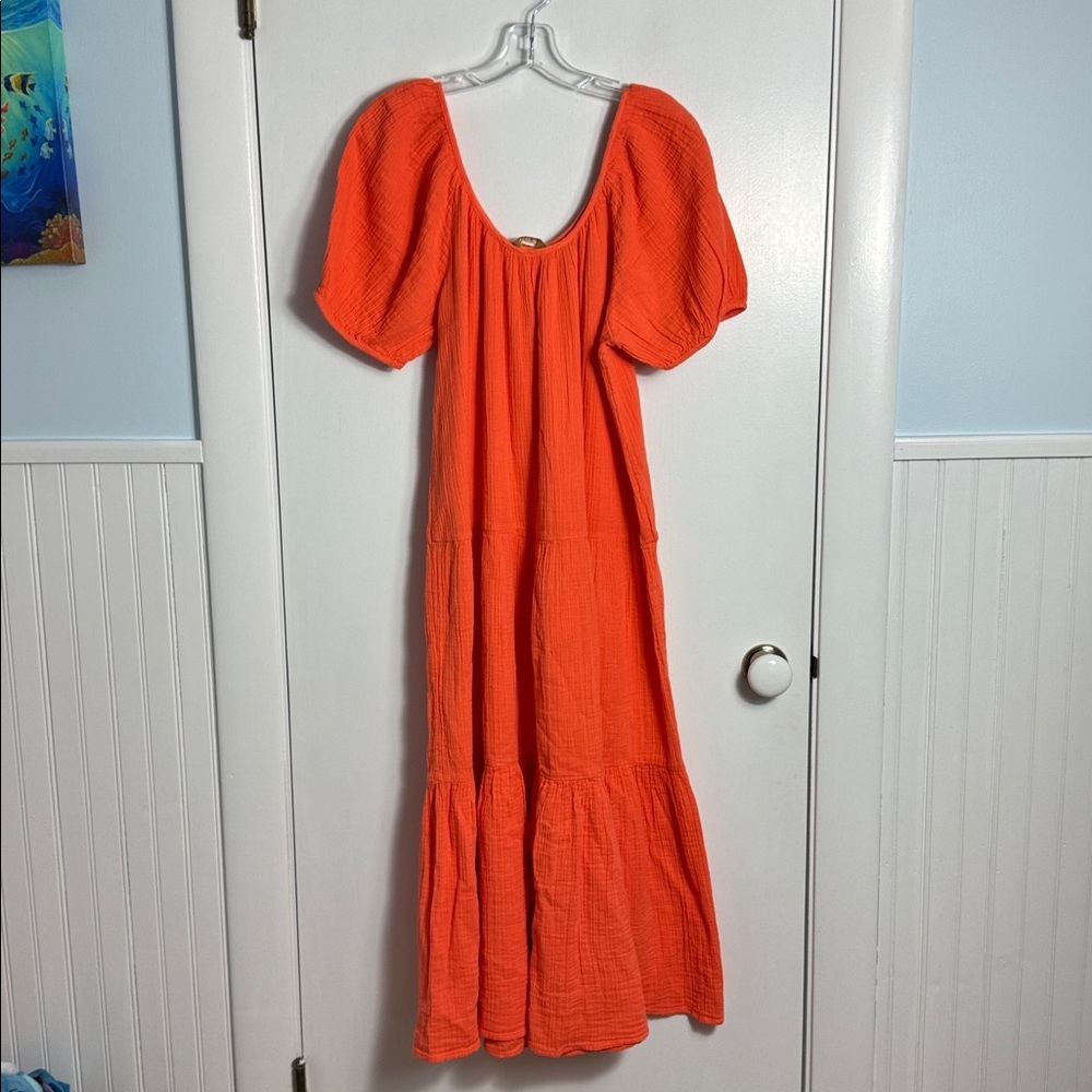NWT Lilly Pulitzer Zemini Maxi Dress Cover-Up Orange Size Small - Picture 3 of 11